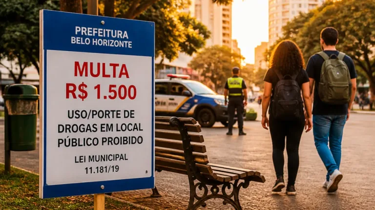 Belo Horizonte passa a prever multa de R$ 1.500 para uso ou porte de drogas em locais públicos