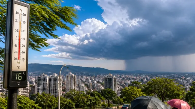 Belo Horizonte terá grande amplitude térmica e alta chance de temporais à tarde e à noite
