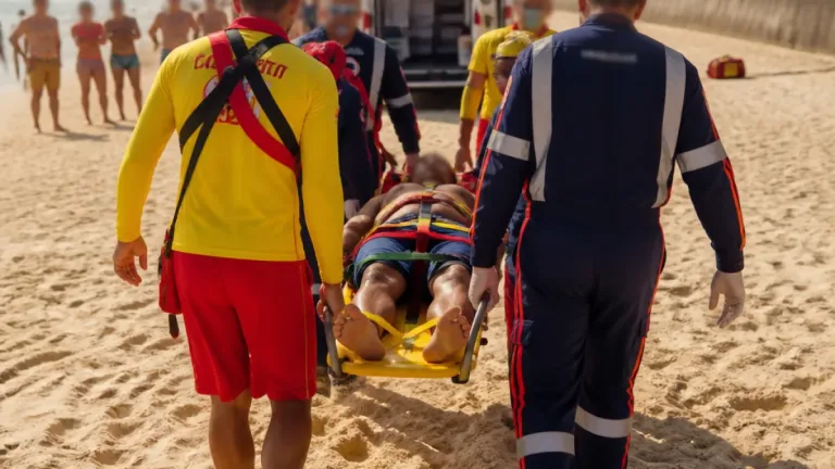 Brasiliense perde movimentos após impacto de onda em praia de Recife e segue internado