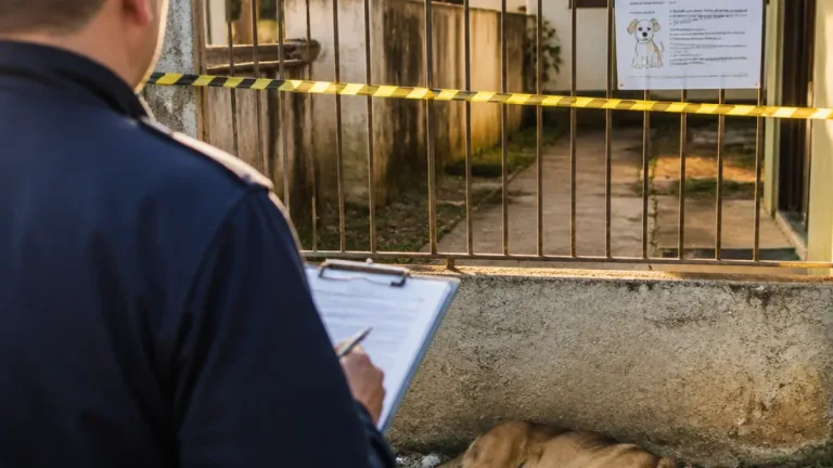 Cachorro é encontrado morto preso a corrente no bairro Floresta, em Joinville