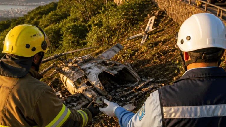 Câmera interna encontrada pode esclarecer queda de helicóptero que matou quatro no Rio