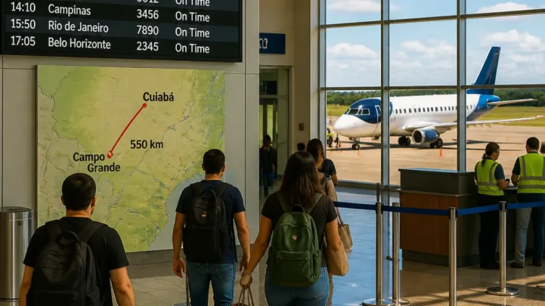 Campo Grande e Cuiabá seguem sem voo direto apesar de vizinhança econômica
