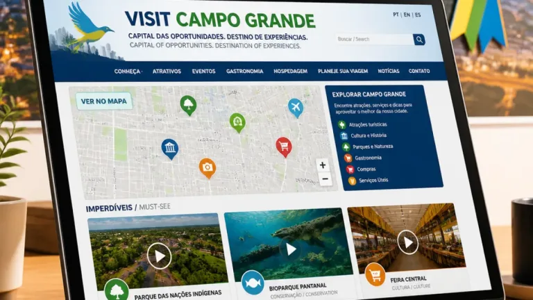Campo Grande renova site municipal e lança área turística Visit Campo Grande