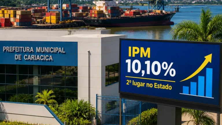 Cariacica alcança 10,10% do IPM em 2027 e assume 2º lugar no ranking estadual do ICMS