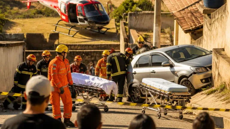 Carro desgovernado atinge moradores em Catuni e deixa três mortos, entre eles duas crianças
