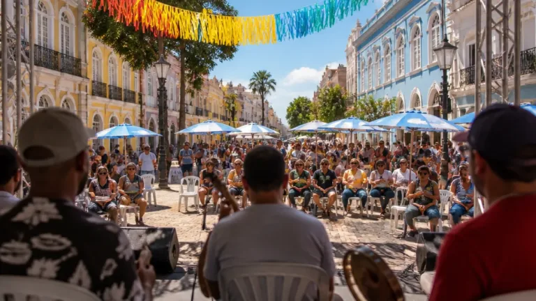 Clube do Samba de Mesa anima praça Rio Branco em João Pessoa com repertório de clássicos