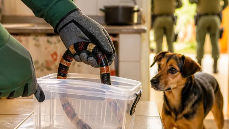 Cobra coral verdadeira é resgatada na cozinha de casa em Jaraguá do Sul
