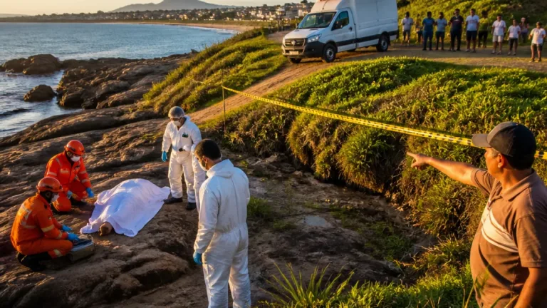 Corpo de homem desaparecido é encontrado na Prainha de Jaburuna em Vila Velha