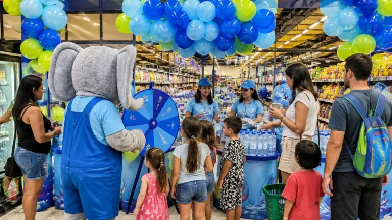 Curitiba: Font Life leva atividade sobre hidratação infantil ao Carrefour Parolin