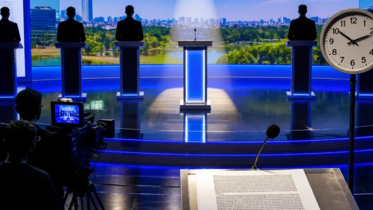 Debate para o governo de Goiás começa com ausência de Daniel Vilela e críticas dos adversários