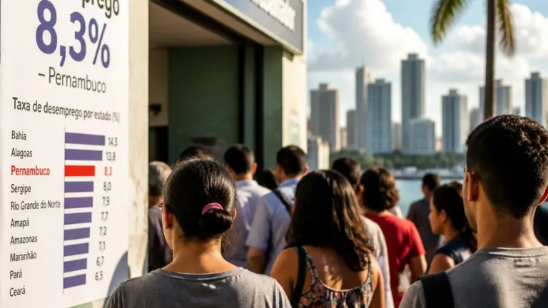 Desemprego em Pernambuco cai para 8,3% no 2º trimestre, mas estado segue entre os piores