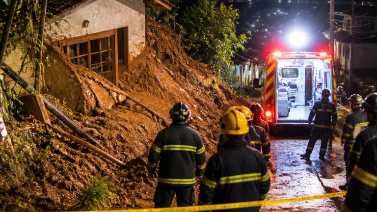 Deslizamento na Grande Florianópolis deixa casa soterrada em Santo Amaro; criança foi resgatada em PCR