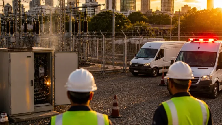 Dois eletricistas são atingidos por descarga em subestação no centro do Recife