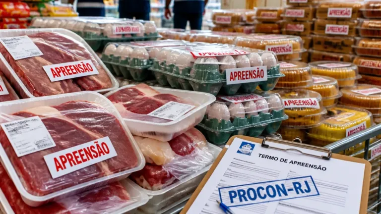 Duque de Caxias: fiscalização apreende 237 kg de alimentos impróprios em dois supermercados