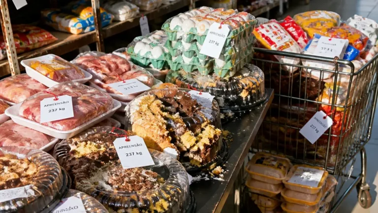 Duque de Caxias: fiscalização estadual apreende 237 kg de alimentos impróprios em supermercados