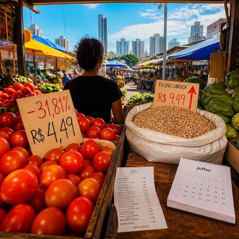 Cesta básica em Fortaleza cai 6,39% em julho; tomate puxa principal deflação