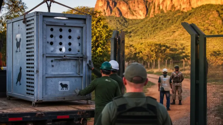 Elefante Sandro chega ao santuário na Chapada dos Guimarães após transporte de 1,6 mil km