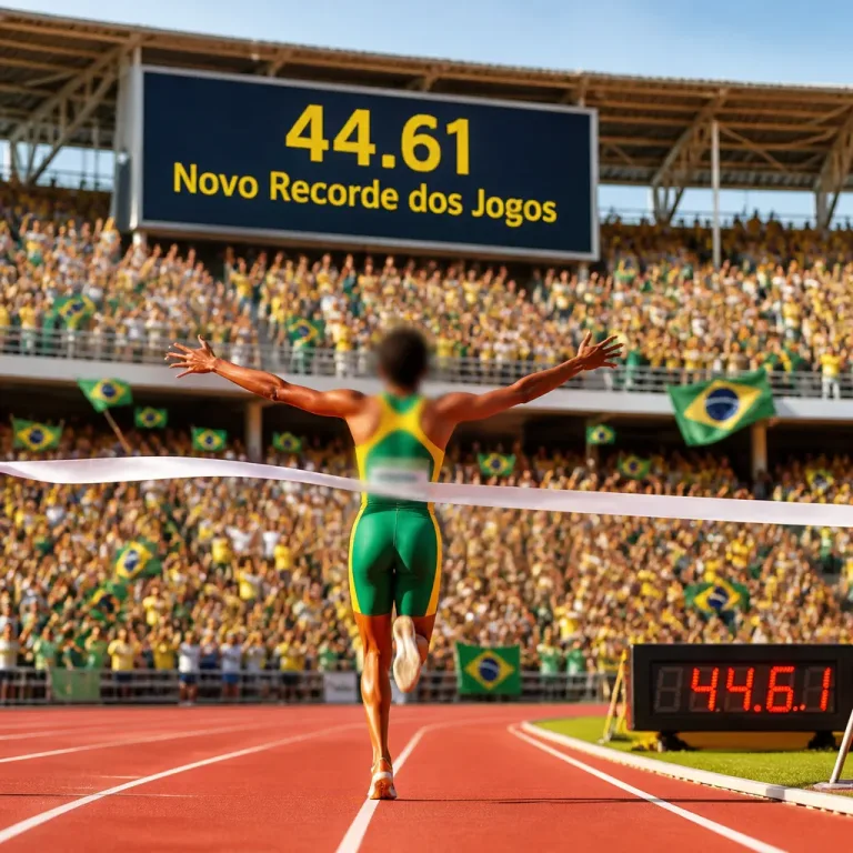 Alison dos Santos vence e estabelece novo recorde dos Jogos Sul‑Americanos nos 400m