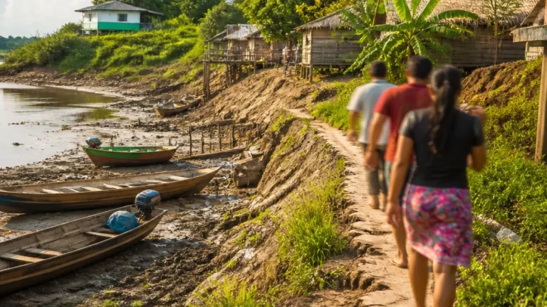 Estiagem isola aldeias no AM e complica acesso a serviços de saúde do DSEI Parintins