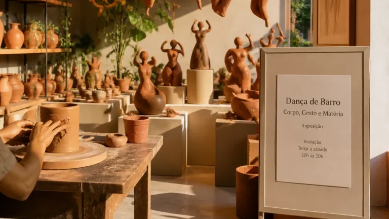 Exposição 'Dança do Pote' estreia em Palmas e une cerâmica, dança e música do Tocantins