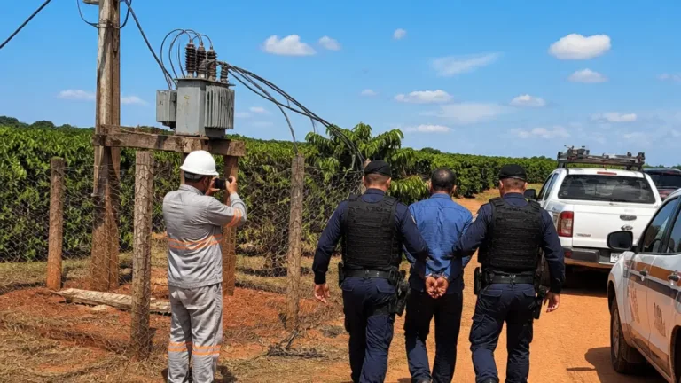 Fazendeiro é preso em Nova Brasilândia D’Oeste por ligação clandestina que abastecia irrigação de café