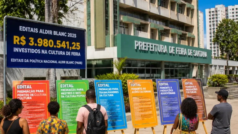 Feira de Santana receberá R$ 3,98 milhões para cultura pelo segundo ciclo da Aldir Blanc