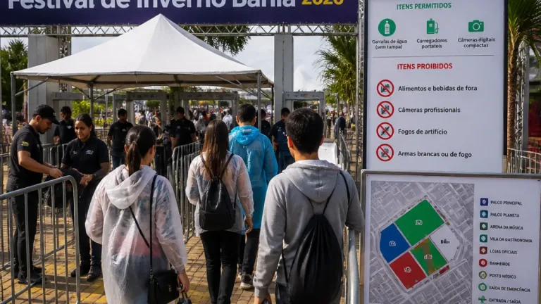 Festival de Inverno Bahia 2026: guia prático do que levar e do que é proibido no Parque de Exposições