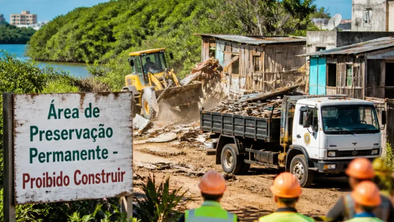 Florianópolis inicia demolições na Comunidade do Siri em área de preservação permanente