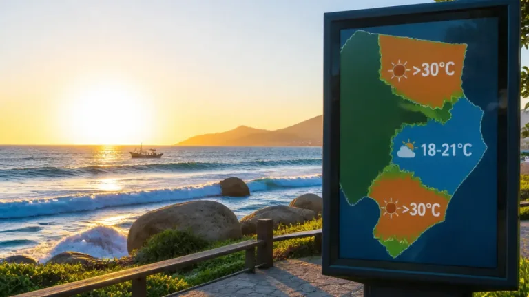 Florianópolis terá segunda-feira de tempo firme e calor em boa parte do estado