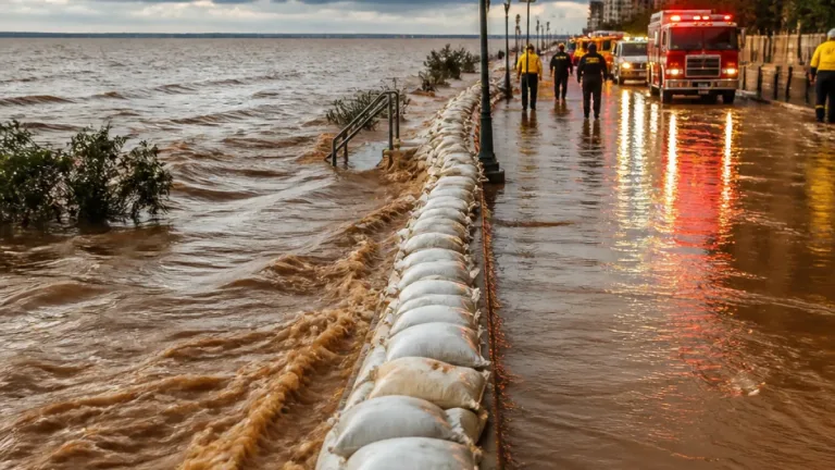 Frente fria aumenta risco de chuva intensa e cheias no Rio Grande do Sul no começo da semana