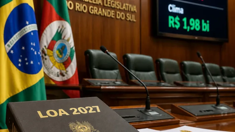 Governo do RS envia LOA 2027 com déficit estimado em R$ 4,8 bilhões e R$ 1,98 bi para clima