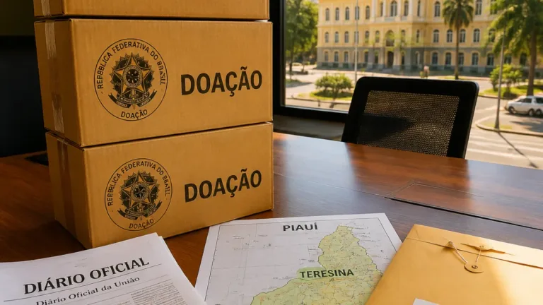 Governo federal formaliza doação de R$ 379,7 mil em bens, e Piauí recebe R$ 264,3 mil