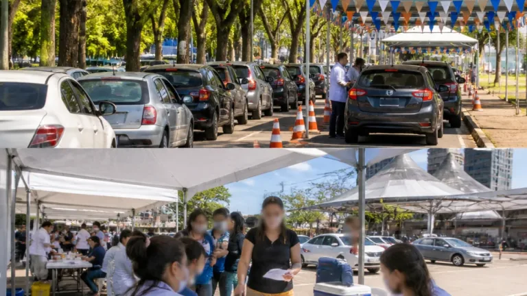 Guarulhos faz mutirão de vacinação contra sarampo com drive-thru e tenda neste sábado