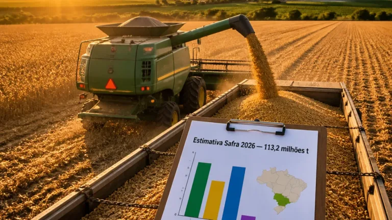 IBGE: Mato Grosso projeta safra recorde de 113,2 milhões de toneladas em 2026