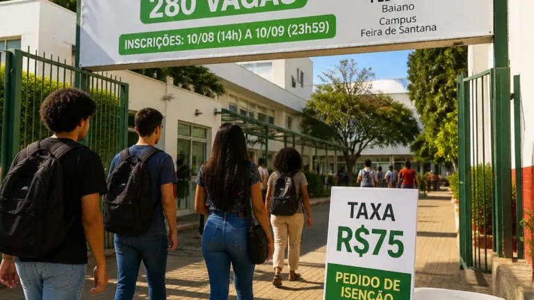 IFBA abre 280 vagas de cursos técnicos em Feira de Santana com inscrições até 10 de setembro