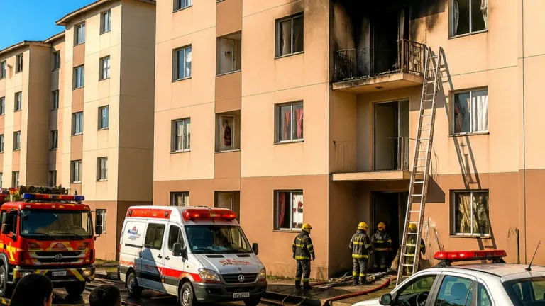 Incêndio em apartamento no Conjunto Água Branca deixa uma pessoa morta em Contagem