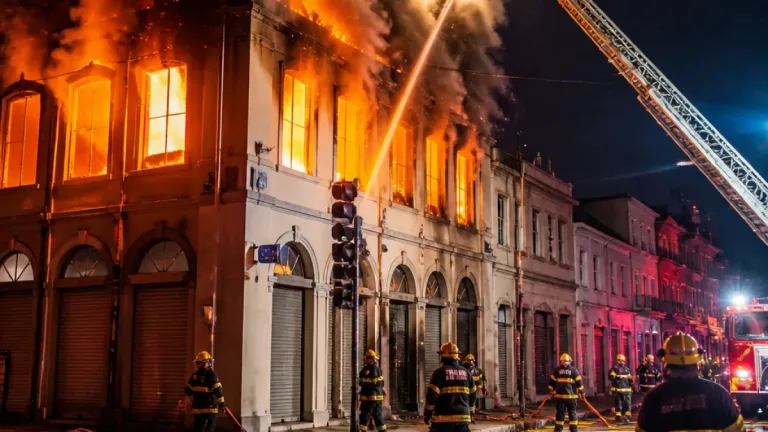 Incêndio em espaço de eventos mobiliza equipes e provoca evacuação no Centro de Joinville