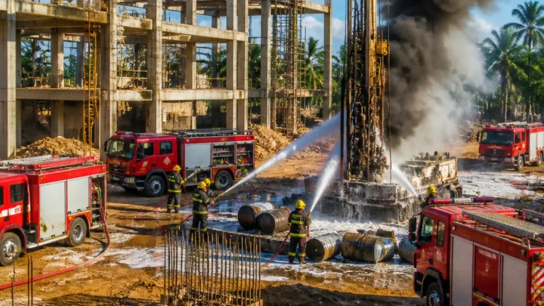 Incêndio em obra da nova sede da Assembleia mobiliza bombeiros em Maceió