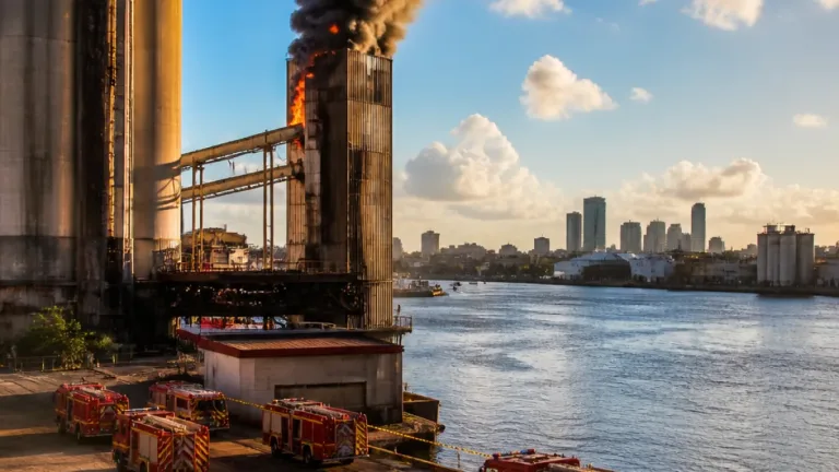 Incêndio no Porto do Recife mobiliza bombeiros e gera nuvem de fumaça sobre a cidade