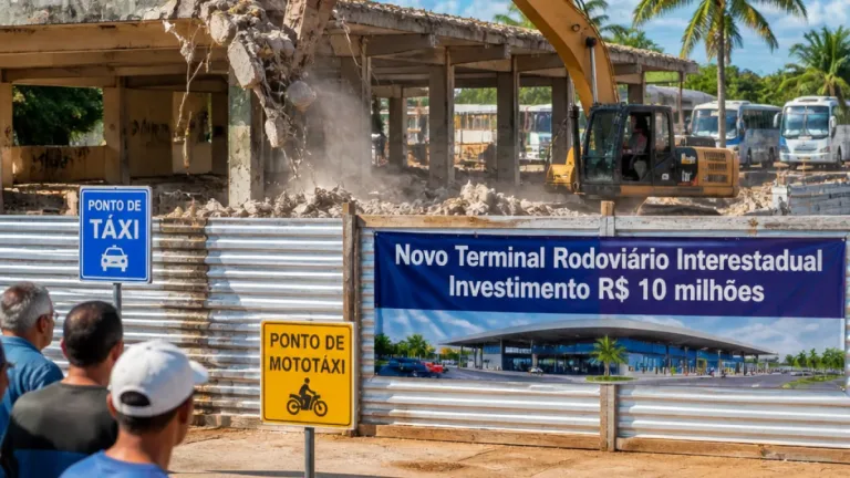 Jaru inicia demolição para novo Terminal Rodoviário Interestadual com investimento de R$ 10 milhões