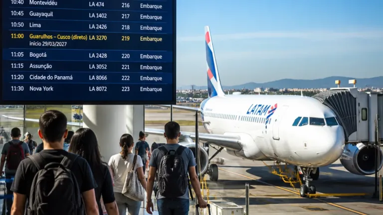 Latam confirma voo direto entre Guarulhos e Cusco a partir de março de 2027