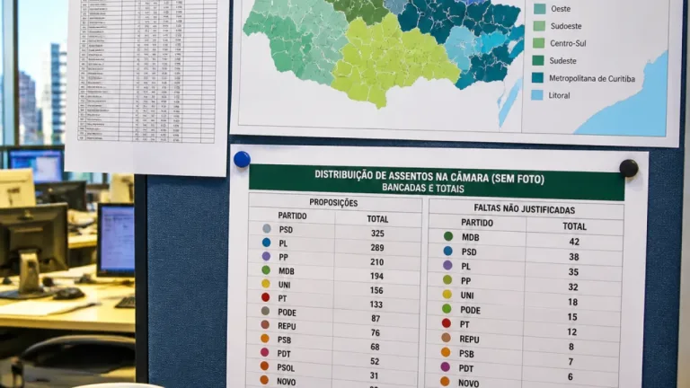 Levantamento mostra atividade dos deputados federais do Paraná em 2026; lideranças se destacam