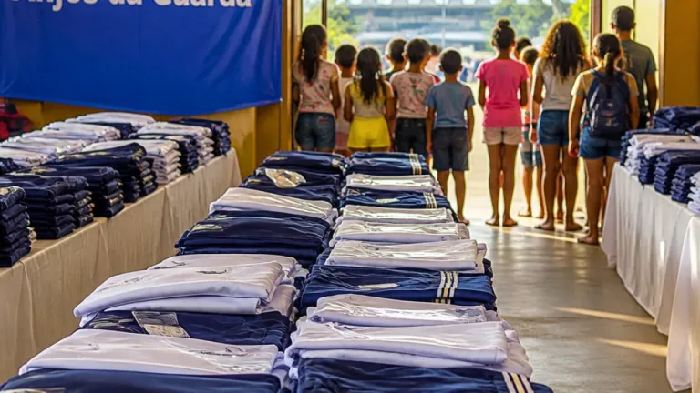 Macapá: Prefeitura entrega uniformes a crianças do projeto Anjos da Guarda para desfile cívico