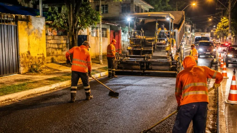 Manaus intensifica recuperação asfáltica no Japiim para melhorar circulação e segurança