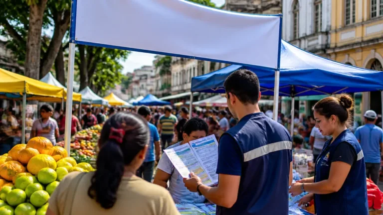 Manaus: Procon e Semacc orientam feirantes na Feira da Aparecida sobre direitos e deveres