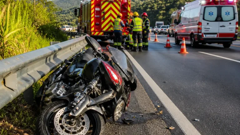 Motociclista fica ferido após queda na BR-376 em Mauá da Serra