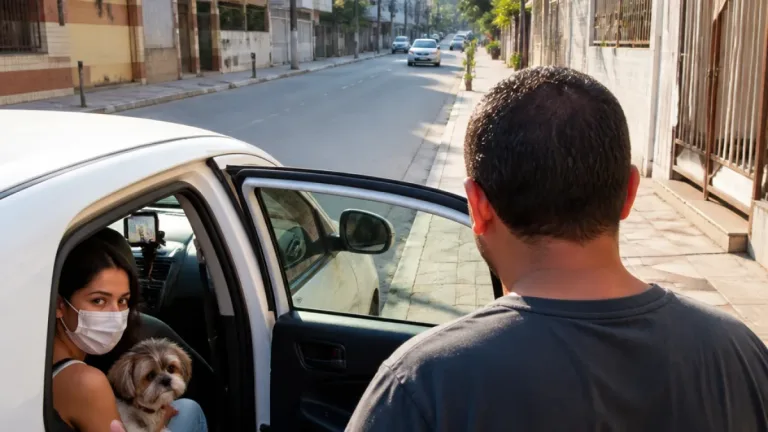 Motorista em São Gonçalo encontra cachorro da família durante primeira corrida do dia
