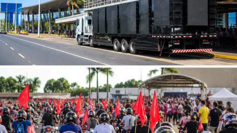 Multidão em São Luís marca ato pró-Flávio Bolsonaro comandado por Nikolas Ferreira