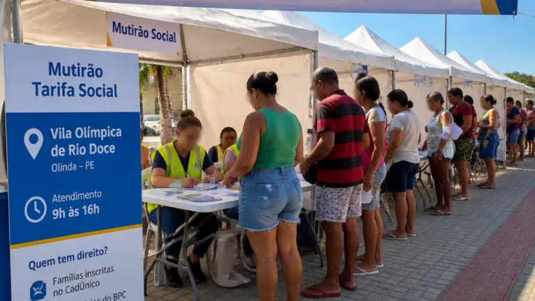 Mutirão em Olinda agiliza atualizações da Tarifa Social para evitar perda do benefício