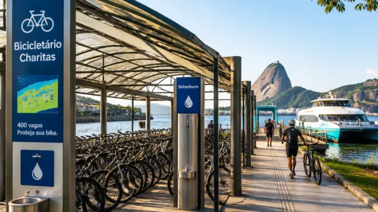 Niterói inaugura bicicletário de Charitas com 400 vagas e integração ao catamarã